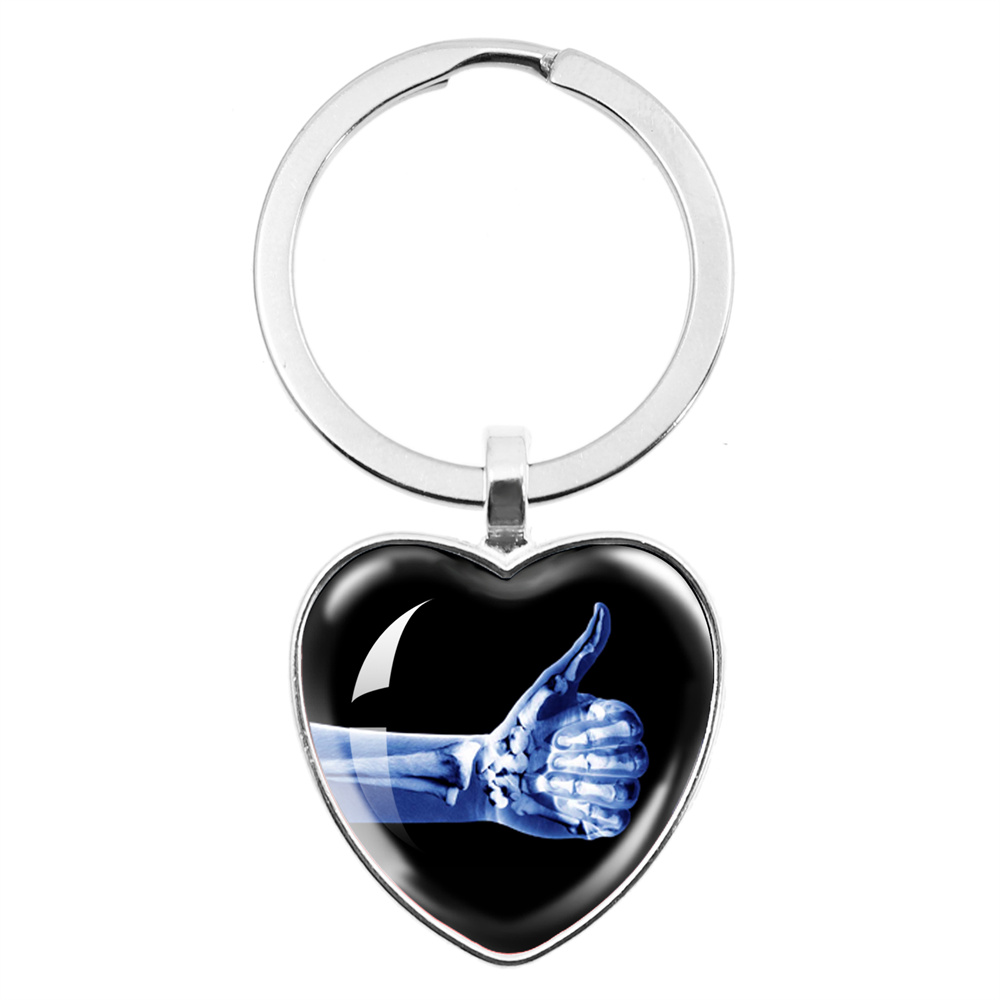 Xbody Health & Wellness Functional Integrative Medicine Office & Medical Spa Wayne - X-Ray Film Peach Coração Keychain, Imagem
