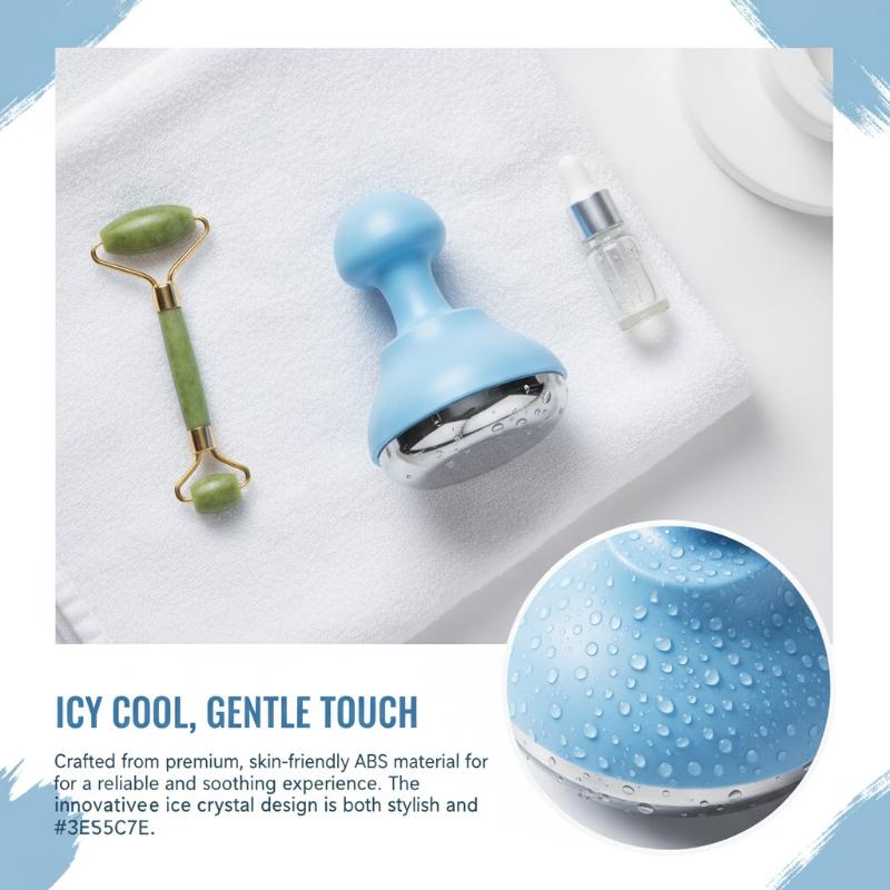 Ice Roller Face Cold - Massageador facial com rolo de gelo,