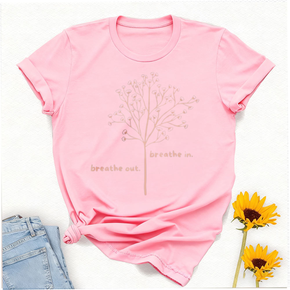 Camiseta Breathe in Breathe Ou - Your Health Wellness avaliação e preço