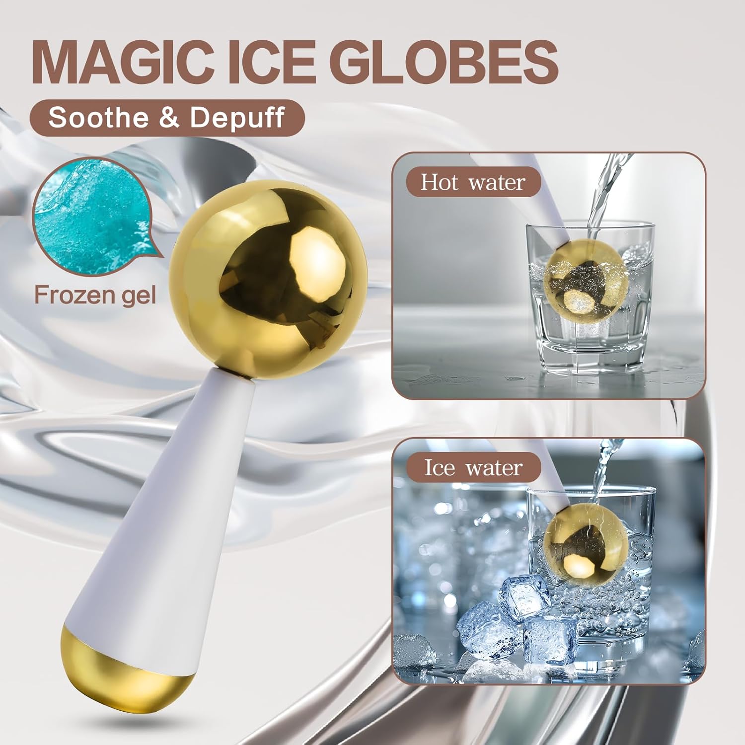 Globos de gelo para rosto, olh - Ice Roller Face Cold avaliação e preço