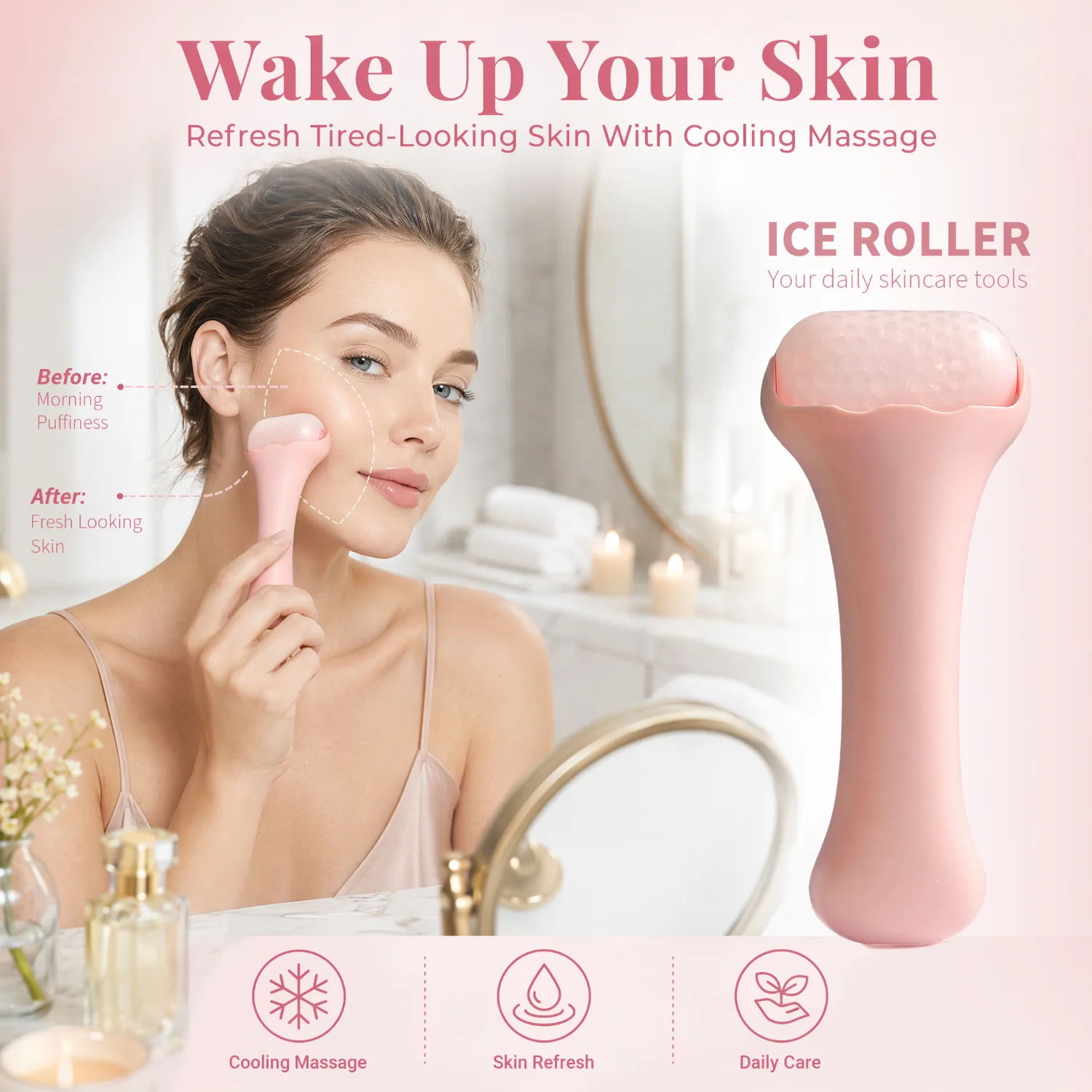 Rolo de Gelo Facial: Ferrament - Ice Roller Face Cold avaliação e preço